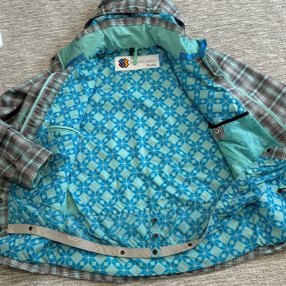 Special Blend Plaid Snowboarding Jacket Womens Size Large Removable Hooded Coat - Picture 11 of 16